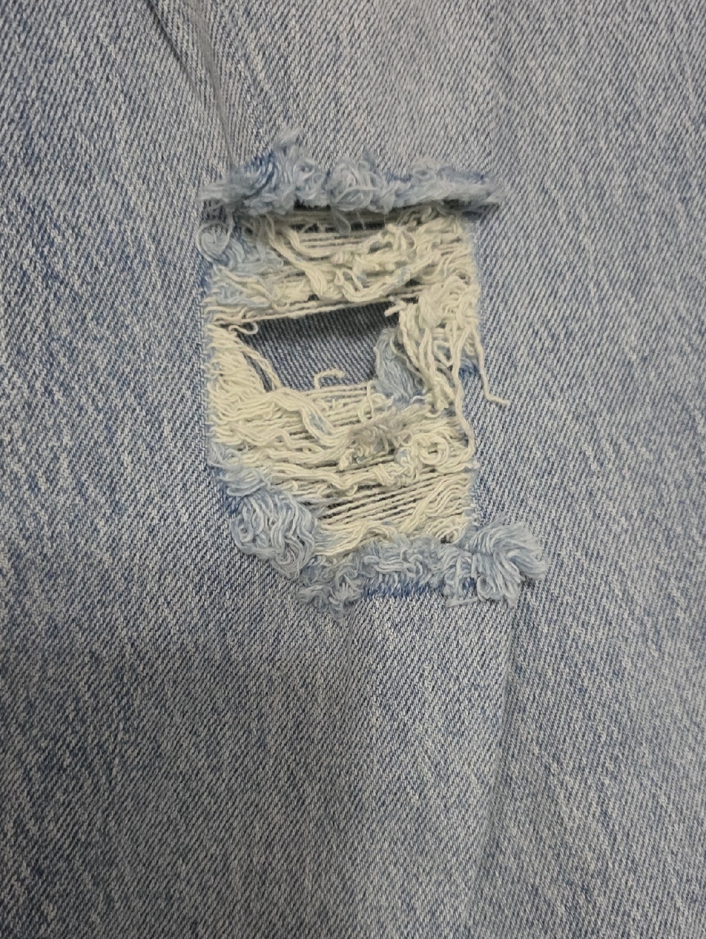 Light Wash Distressed Curvy High Rise Baggy Jeans Womens Size Large Regular - Picture 5 of 11